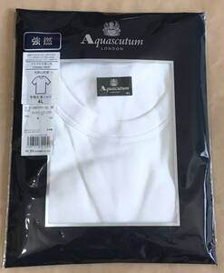 Aquascutum　半袖 丸首シャツ 日本製 和歌山肌着　強撚　綿100％　4L　アクアスキュータム　定価4.950円