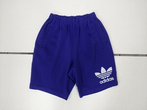 17．アディダス 90s デサント製 adidas 三つ葉ロゴ ジャージ ショートパンツ 短パン ハーフパンツ トレーニングウェア メンズM 青紫系 x710