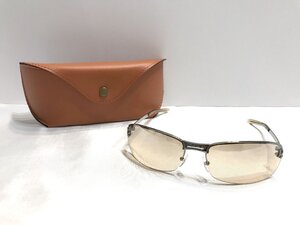 ■【YS-1】 Christian Dior ディオール サングラス ■ ハーフリム アイウエア ■ シルバー 銀色系 × ブラウン系 【同梱可能商品】■D