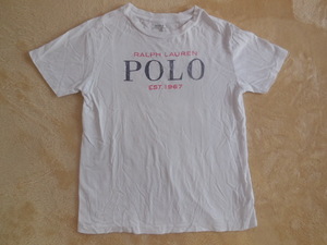 ▽USED▽POLO▽ラルフローレン▽白▽半袖Tシャツ▽サイズ７歳▽１３０▽