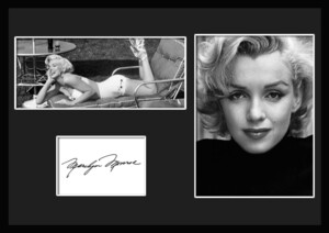 10種類!Marilyn Monroe/マリリン・モンロー/サインプリント&証明書付きフレーム/BW/モノクロ/ディスプレイ (6-3W)