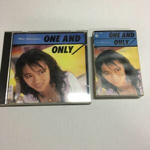 カセットテープ　中山美穂　CD セット　ONE AND ONLY 1987年　ロッテCMテレカ付き