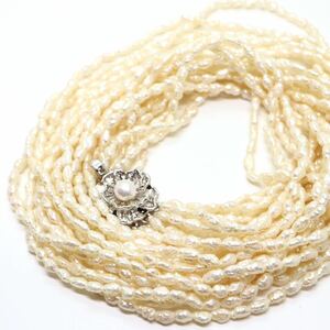 《本真珠ネックレス》J 37.4g 約60cm pearl パール necklace ジュエリー jewelry CE0/DA5