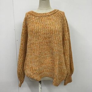 JEANASIS FREE ジーナシス ニット、セーター 長袖 JS063063TP Knit Sweater 橙 / オレンジ / 10088450