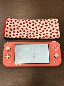 #3791B【通電/動作簡易確認】NINTENDO SWITCH Lite スイッチライト HDH-001 本体 コーラルピンク