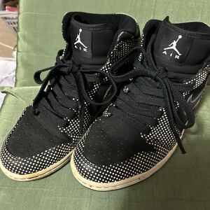 NIKE AIR JORDAN 1ナイキ ジョーダン 黒 白ドット26センチ