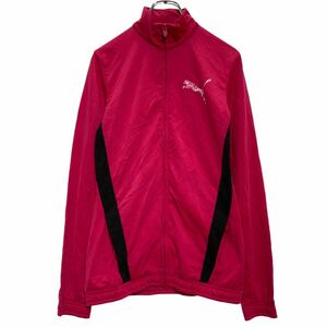 PUMA ジップアップ トラックジャケット 170 キッズ ピンク プーマ ジャージ 古着卸 アメリカ仕入 a609-6377