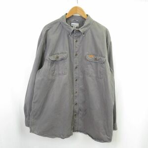 ビッグサイズ carhartt オークマンワークシャツ size3XL/カーハート USA 古着　0904