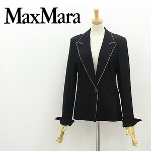 ◆Max Mara マックスマーラ ストレッチ 1釦 ジャケット 黒 ブラック 40