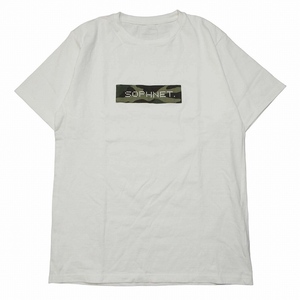 19SS ソフネット SOPHNET. CAMOUFLAGE BOX LOGO TEE カモフラージュ ボックスロゴ Tシャツ 半袖 カモフラ クルーネック コットン