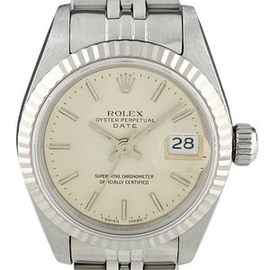 ロレックス ROLEX デイトジャスト 69174 腕時計 SS WG 自動巻き シルバー レディース 【中古】