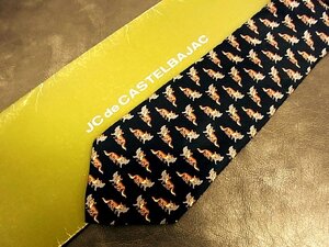 ♪vr0276♪良品♪【JC de CASTELBAJAC】カステルバジャック【狐 キツネ 動物 柄】ネクタイ