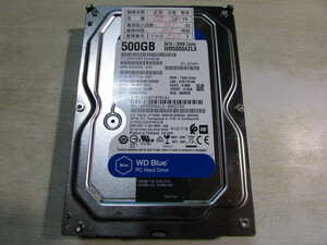 【YHD0523】★（正常）Western Digital WD5000AZLX 3.5inch/内蔵HDD/S-ATA/500GB/電源投入回数:213回/累積時間:605時間★中古