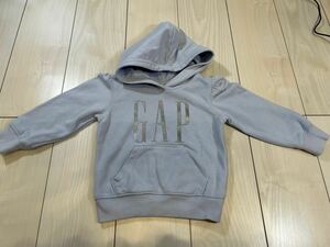 【GAP】水色パフスリーブロゴパーカー95☆スウェットキッズベビーギャップ