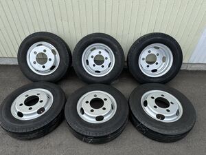 送料無料　195/75R15 YOKOHAMA LT151R 日野 デュトロ　ダイナ　トヨエース　TOPY THB 15×5J 5穴　両面再塗装　6本セット