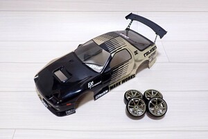 1/10 ボディ FALKEN RX7 FC タイヤホイール付 ドリフトなどへ