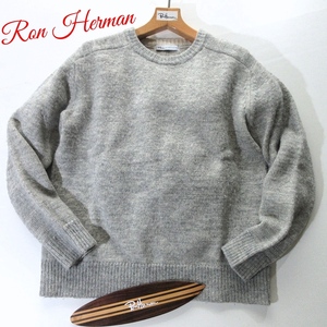 【Ron Herman California ロンハーマン】ワンランク上のサーフスタイル◎ カシミヤ ミックスニット クルーネック セーター グレー!!