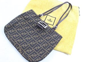 【ト静】 ★ FENDI フェンディ トートバッグ ショルダーバッグ ズッカ柄 ブラウン系 中古現状販売 画像参照 DS996GCG71