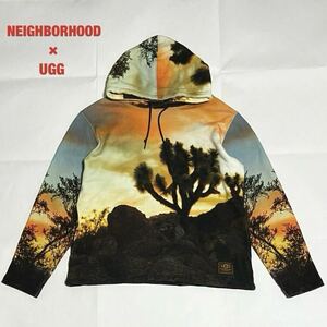 【希少】NEIGHBORHOOD×UGG　コラボパーカー　インクジェットプリント　サイドポケット　ネイバーフッド　アグ　19AW　192UWUGN-CSM01S