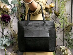 ●超美品●LOEWE ロエベ●ロゴ型押し●カーフ レザー 本革●ハンド トート バッグ●黒●SV金具●腕掛け●B5 収納●書類 かばん●Js52024