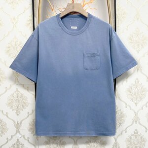 参考定価4万 VISVIM ビズビム 23SS JUMBO TEE S/S CRASH クラッシュダメージ加工 半袖ポケットジャンボＴシャツ 0123105010016 サイズ3