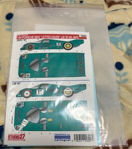 1/24 スタジオ27 studio27 ST27 DC447C ポルシェ　962 C 　レイトンハウス　PORSCHE 962C LEYTON HOUSE LM 87-89 デカール 難あり　