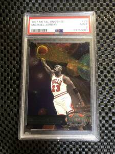 NBA card Michael Jordan マイケルジョーダン　Skybox Metal Universe PSA