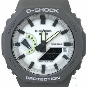 新品 CASIO カシオ G-SHOCK ジーショック HIDDEN GLOW 腕時計 GA-2100HD-8 クオーツ 蓄光フェイス オクタゴン グレー コレクション 動作OK