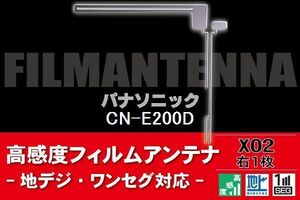 地デジ ワンセグ フルセグ L字型 フィルムアンテナ 右1枚 パナソニック Panasonic 用 CN-E200D 対応 フロントガラス 高感度 車