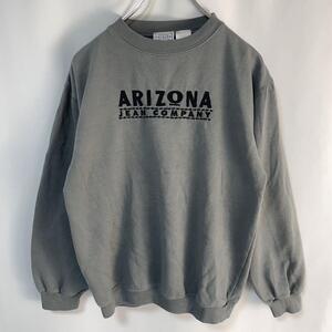 N-2155 ARIZONA アメリカ古着 スウェット トレーナー ロゴ 刺繍 L メンズ