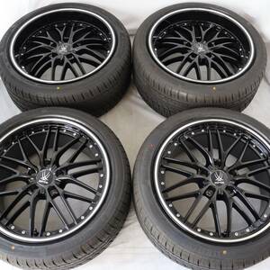 新品 19インチ 8.5J/9.5J 5-114.3 タイヤ付4本SET メッシュ 前245/40R19 後275/35R19 アルファード (W2374/2375-1)