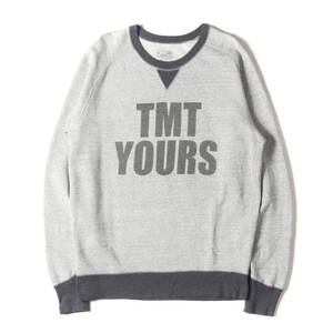 TMT スウェット サイズ:L 23SS YOURSロゴ 前V 霜降り スウェットシャツ (SOFT SWEAT VINTAGE COLORWAYS SHIRTS) トップグレー