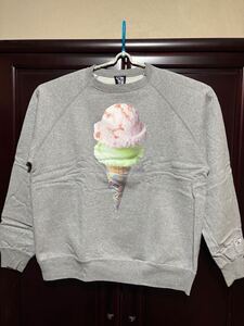 BILLIONAIRE BOYS CLUB ICE CREAM アイスクリームプリントスウェット　Lサイズ グレー