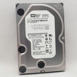 WD HDD WD5000AAKS-22A7B0 ハードディスク 500GB SATA 3.5インチ ジャンク品 管16696