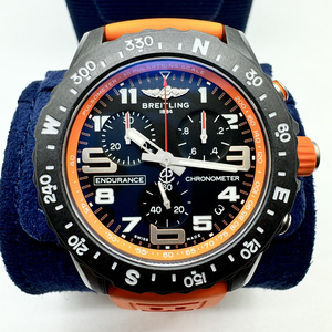 5913-02★BREITLING Endurance Pro 44 ブライトリング エンデュランス プロ 44mm オレンジ 腕時計 極美品 ／正箱付属／動作◎★