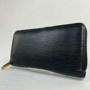 1円～美品/現行●LOUIS VUITTON ルイ ヴィトン 長財布 エピ ジッピーウォレット ゴールド金具 ラウンドファスナー M68755 黒 ブラック