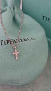 ☆正規品☆TIFFANY K18WG メトロクロス ダイヤモンド ネックレス