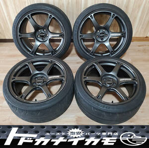 【鍛造 軽傷 良品 希少 】RAYS レイズ ボルクレーシング TE037 6061 18インチ 9.5J ＋43 PCD:100 5H 4本 86 BRZ WRX インプレッサ kura