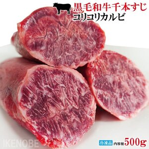 超希少部位黒毛和牛千本すじコリコリカルビ500ｇ冷凍 霜降りカルビ 焼肉 もも部位 モモ部位の一部 国産牛