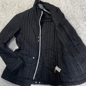 【希少品/XLサイズ】アルマーニジーンズ ARMANI キルティング ジャケット ブルゾン ビジネス メンズ 黒 ブラック 50 ジップアップ