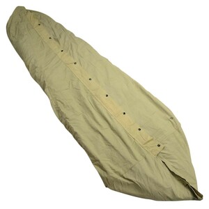 NATO軍放出品 寝袋 シュラフ 取り外しカバー付き コットン製 [ 破損あり ] スリーピングバッグ 綿 マミー型