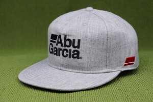 新品 アブガルシア ABUGARCIA キャップ 帽子 ウール混 おでこ周り速乾素材 霜降りグレイ 灰色系 SNAPBACK フリーサイズ 管理No2Dm
