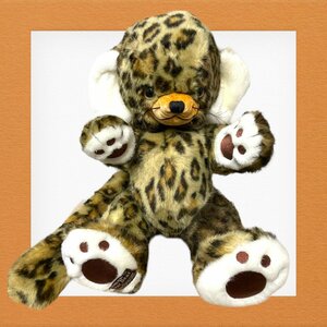 【中古品】メリーソート CHEEKY LEOPARD 関西Dear Bear 限定 ヒョウ柄 くま ぬいぐるみ 本体のみ J47922RZZ