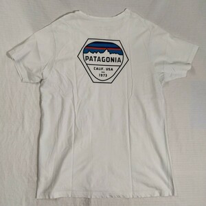 patagonia パタゴニア　Fitz Roy Hex Organic Pocket T　ポケット付　半袖　ホワイト　フィッツロイ　ヘックス　オーガニック　Tシャツ 　