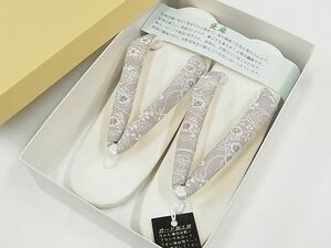 平和屋-こころ店■夏物　亜麻　草履　型染め　ガード加工済　Fサイズ　新品　AAAF0285Aay