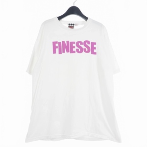 グッドイナフ GOODENOUGH フィネス FINESSE 90S アーカイブ オニータ ONEITA Tシャツ 半袖 プリント ロゴ クルーネック L ホワイト