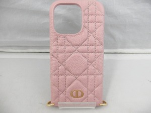 期間限定セール クリスチャン・ディオール Christian Dior Dior Caro iPhone 14Pro チェーン付 ピンク S5178UWHC_M77P