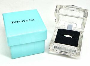 美品!!TIFFANY&Co.(ティファニー)《Pt950天然ダイヤモンドカーブドバンドリング》N 約6.1g 約8.5号 エルサペレッティ ring diamond EC8/EC8