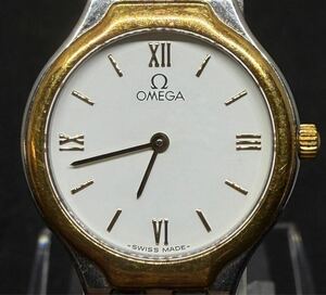 １円～　OMEGA　オメガ　deville　デビル　レディース　腕時計　SS　YGベゼル ゴールド シルバー クォーツ　稼働品