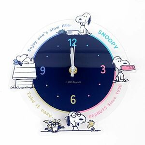 スヌーピー SNOOPY アクリル時計 スローライフ PEANATUS インテリア